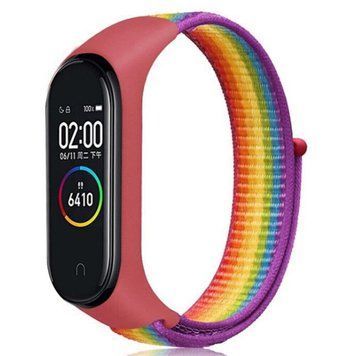 Ремінець BeCover Nylon Style для Xiaomi Mi Smart Band 7 Red-Rainbow (707669) [604805]