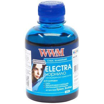 Чорнило WWM EPSON Universal Electra для Epson серій Stylus C/CX, T/TX, S/SX Stylus Office B/BX, T/TX, Stylus Photo Stylus Photo R/RX, T/TX, P/PX Cyan 200г (EU/C) [617171]
