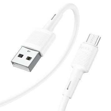 Кабель HOCO X83 USB to Micro 2.4A, 1m, PVC, PVC connectors, White (6931474770899) [802413]