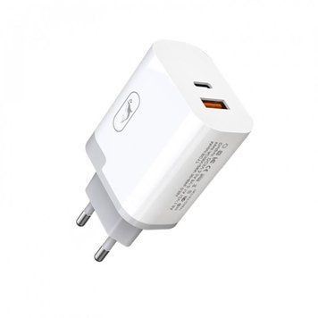 Зарядний пристрій SkyDolphin SC17 PD+QC3.0 (USB TYPE-Cx3A + USB TYPE-Ax3A) White (SDMZP-000110) [603293]