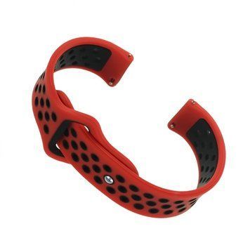 Ремінець BeCover Nike Style для Samsung Galaxy (20mm)/Watch 5/ Watch 4 40/44mm/Watch 4 Classic 42mm/Watch Active/Active 2 40/44mm/Watch 3 41mm/Gear S2/Classic/Gear Sport Red-Black (705700) [604655]