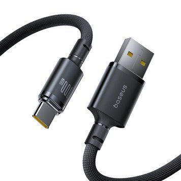 Кабель Baseus New Braided Fast Charging Cable USB-A to USB-C 100W/7.5W 1m Cosmic Black (E0426W01) [806501]