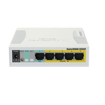 Комутатор MikroTik Cloud Smart Switch RB260GSP (CSS106-1G-4P-1S) [104886]