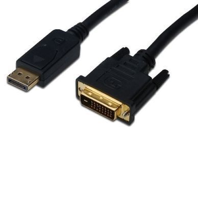 Кабель DIGITUS DisplayPort > DVI-D (M/M), 2м, чорний (AK-340301-020-S) [108536]