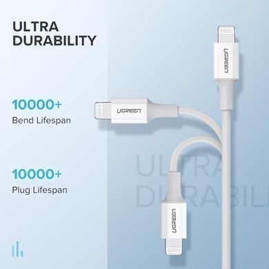 Кабель USB 2.0 Type-C M-Lightning M, 1 м, 3A, Nickel Plating ABS Shell Білий, US171 UGREEN (10493) [404203]