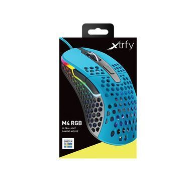 Миша Xtrfy M4, USB-A, RGB, Miami Blue (XG-M4-RGB-BLUE) [103943]