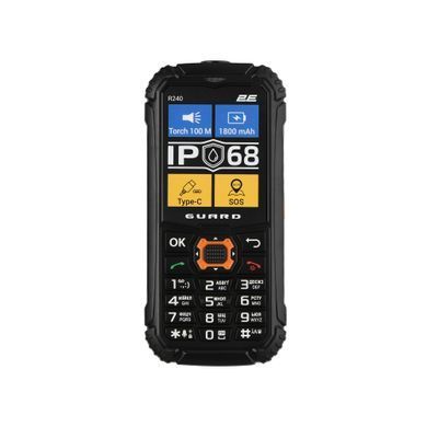 Мобільний телефон 2E R240 2025 2.4" 2SIM, 2500мА&bull;год, чорний (694743657623) [101362]