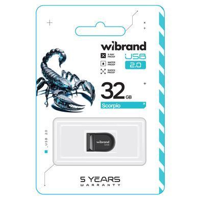 Флеш-накопичувач Wibrand USB 2.0 Scorpio 32Gb Black (WI2.0/SC32M3B) [802909]