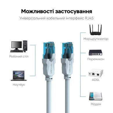 Мережевий кабель Vention Cat.5E UTP Patch Cable 1.5M Blue (VAP-A10-S150) [803223]