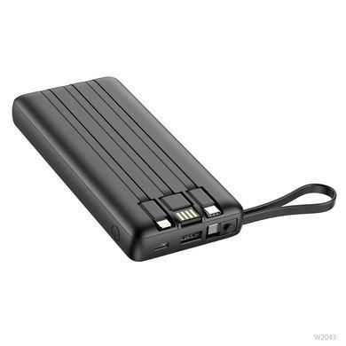 Зовнішній акумулятор VEGER 20000 mAh with built-in cables Micro USB / Type C / Lightning C20 (W2047 / W2059) black (VG-W2047/W2059) [806204]