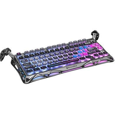 Клавіатура механічна GravaStar Mercury K1 Pro 80keys, GravaStar x Kailh Speedy Mint, BT/WL/USB, cyberpunk (GSK1PRO_CBLK) [111235]
