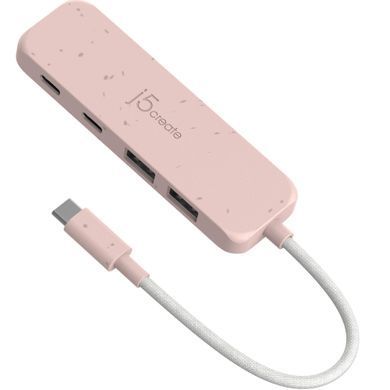 USB-хаб J5create 2 USB-A/2 USB-С Red (JCH342ER-N) [618217]