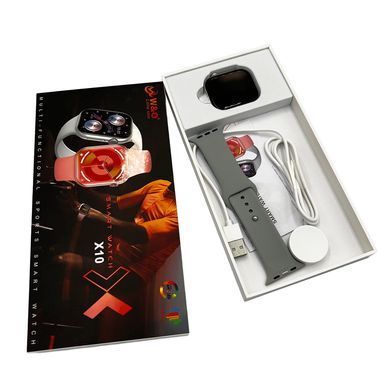 Смарт-годинник W&O X10 46mm. 240 mAh. Amoled+IP67 Silver (WOX10SI) [802668]