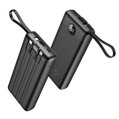 Зовнішній акумулятор VEGER 20000 mAh with built-in cables Micro USB / Type C / Lightning C20 (W2047 / W2059) black (VG-W2047/W2059) [806204]