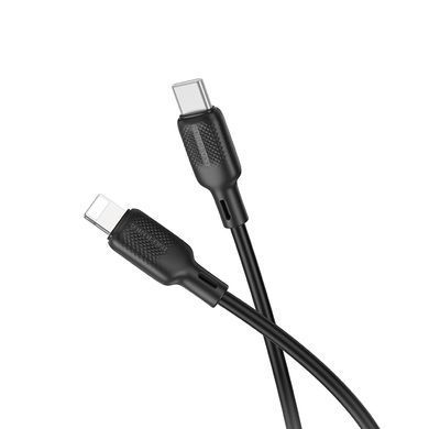 Кабель BOROFONE BX113 Lenny PD silicone charging data cable iP(L=1M) Black (6941991115370) [803324]