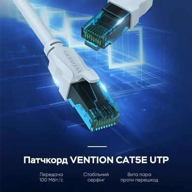 Мережевий кабель Vention Cat.5E UTP Patch Cable 1.5M Blue (VAP-A10-S150) [803223]