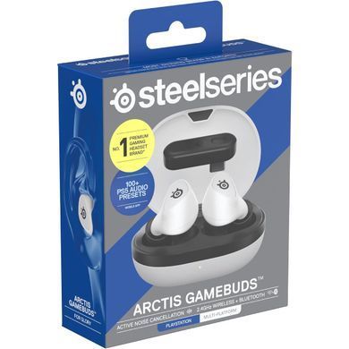 Мобільна ігрова гарнітура SteelSeries Arctis GameBuds TWS, Bluetooth, White (61682) [401973]