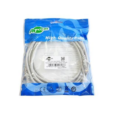 Патч-корд литий, UTP, RJ45, Cat.5e, 1м, сірий (4962) [610691]