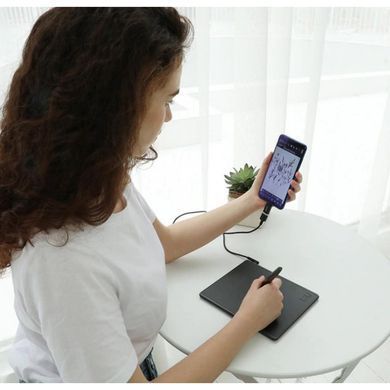 Графічний планшет Huion 6.3"x4", microUSB, чорний (HS64) [112576]