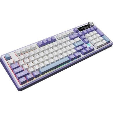 Клавіатура бездротова Ajazz AK980 Clear Sky Switch Purple (AK980-CS-PWB) [614140]