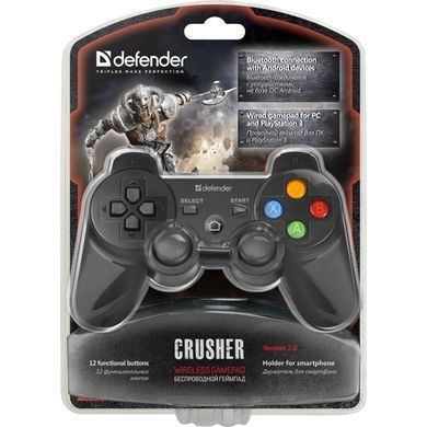 Геймпад Defender Crusher USB, Bluetooth, Li-Ion, PlayStation3/ПК/Android (64290) [401650]