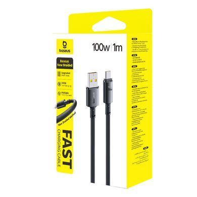 Кабель Baseus New Braided Fast Charging Cable USB-A to USB-C 100W/7.5W 1m Cosmic Black (E0426W01) [806501]