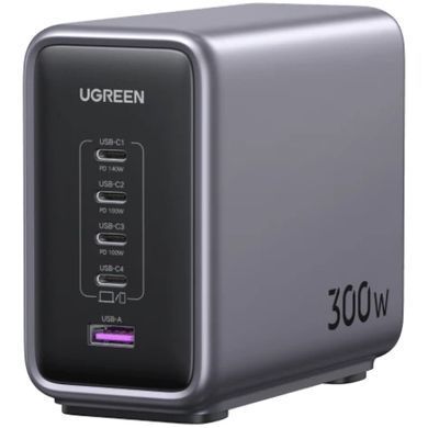 Зарядний пристрій 5xUSB 300W 5xUSB (4хUSB-C + USB-A) Nexode Desktop Fast Charger, Cable CD333 Ugreen (90903B) [402119]