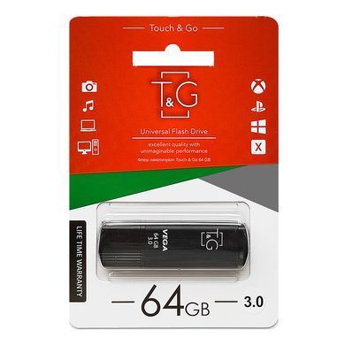 Флеш-накопичувач USB3.0 64GB T&G 121 Vega Series Black (TG121-64GB3BK) [618106]