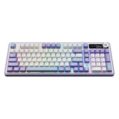 Клавіатура бездротова Ajazz AK980 Clear Sky Switch Purple (AK980-CS-PWB) [614140]