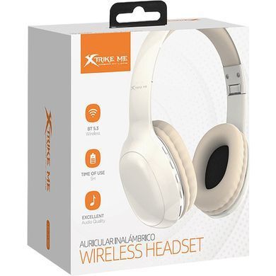 Гарнітура XTRIKE ME, Bluetooth 5.3, 200 мАг, White (HD-215WH) [403843]