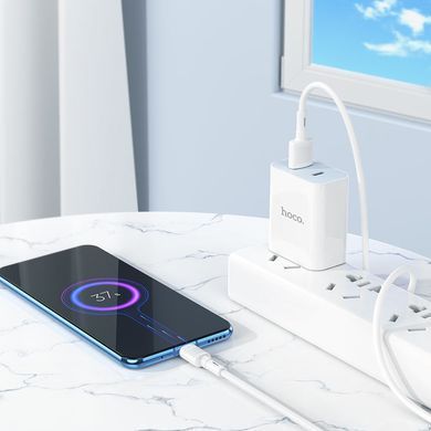 Кабель HOCO X83 USB to Micro 2.4A, 1m, PVC, PVC connectors, White (6931474770899) [802413]