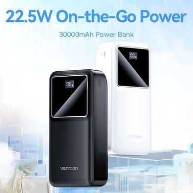 Універсальна мобільна батарея Vention 30000mAh PD QC 3.0 Black (FHMB0) [618171]