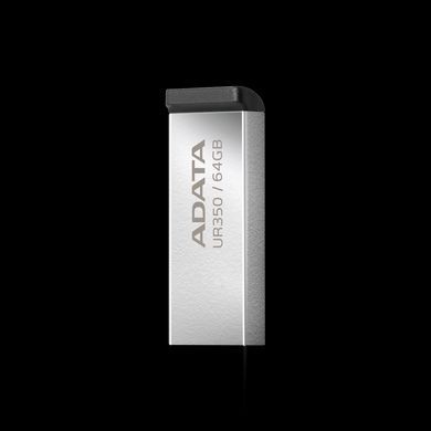 Флеш-накопичувач ADATA USB 3.2 UR 350 64Gb Silver/Black (UR350-64G-RSR/BK) [803113]