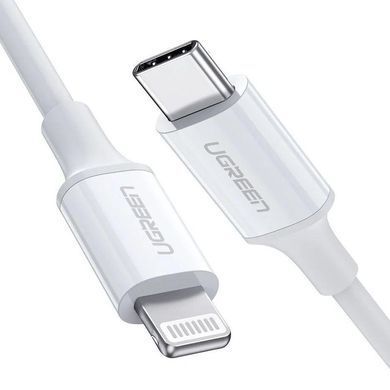 Кабель USB 2.0 Type-C M-Lightning M, 1 м, 3A, Nickel Plating ABS Shell Білий, US171 UGREEN (10493) [404203]