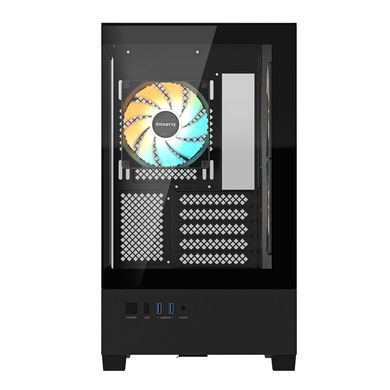 Корпус Gigabyte C201 Panoramic Tempered Glass Black без БЖ (GB-C201P) [612537]