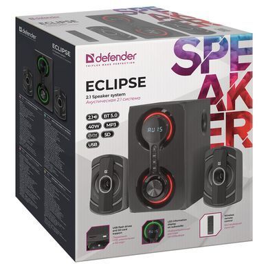 Акустична система 2.1 Defender Eclipse, 40Вт Bluetooth/MP3/SD/USB/AUX/RC (65593) [405250]