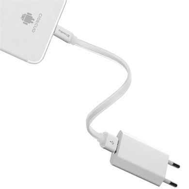 Кабель ColorWay USB - micro USB (M/M), 0.25 м, White (CW-CBUM-MUM25W) [603626]