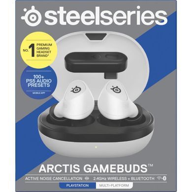 Мобільна ігрова гарнітура SteelSeries Arctis GameBuds TWS, Bluetooth, White (61682) [401973]