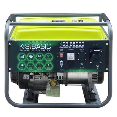 Генератор бензиновий Konner&Sohnen Basic KSB 6500C, 230В, 5.5кВт, ручний стартер, 66.6кг (KSB6500C) [105940]
