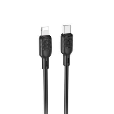 Кабель BOROFONE BX113 Lenny PD silicone charging data cable iP(L=1M) Black (6941991115370) [803324]