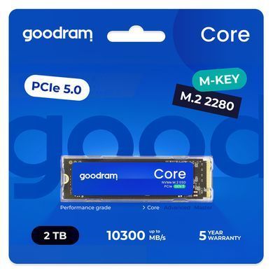 Накопичувач SSD 2TB Goodram Core M.2 2280 PCIe 5.0 x4 NVMe 3D NAND (SSDR-GRC01-2K0-80) [615853]