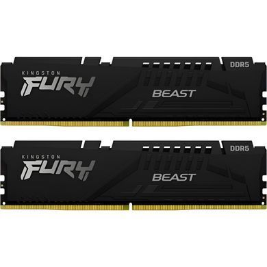 Модуль пам`яті DDR5 2x16GB/6000 Kingston Fury Beast Black (KF560C36BBE2K2-32) [607540]