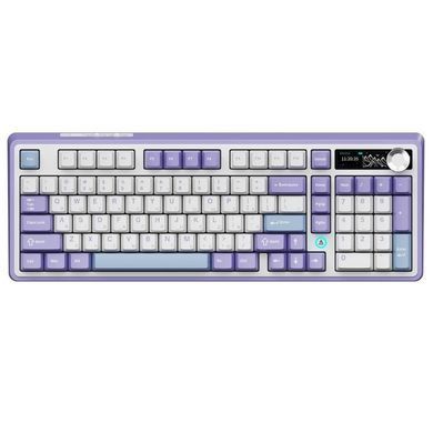 Клавіатура бездротова Ajazz AK980 Clear Sky Switch Purple (AK980-CS-PWB) [614140]