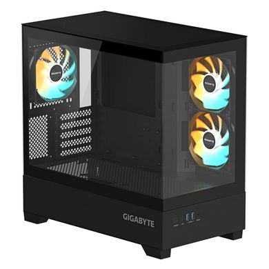 Корпус Gigabyte C201 Panoramic Tempered Glass Black без БЖ (GB-C201P) [612537]