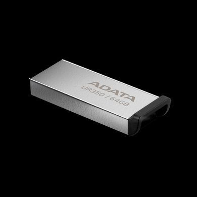 Флеш-накопичувач ADATA USB 3.2 UR 350 64Gb Silver/Black (UR350-64G-RSR/BK) [803113]