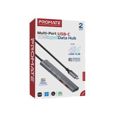 USB-хаб Promate USB Type-C 4-в-1 Grey (litehub-pro) [605154]