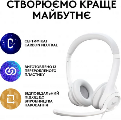 Гарнітура Logitech USB H390 White (981-001286) [203119]