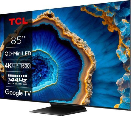 Телевізор 85" TCL MiniLED 4K 144Hz Smart Google TV Titan ONKYO sound (85C809) [111216]
