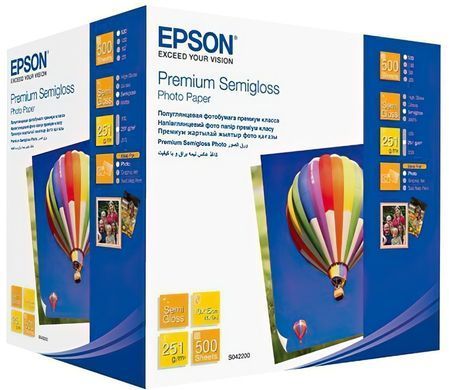 Папір Epson 100mmx150mm Premium Semiglossy Photo Paper, 500арк. (C13S042200) [106473]
