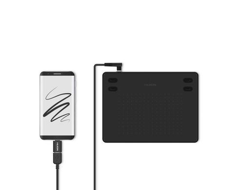 Графічний планшет Huion 4.8"x3", USB-C, чорний (RTE-100) [104760]